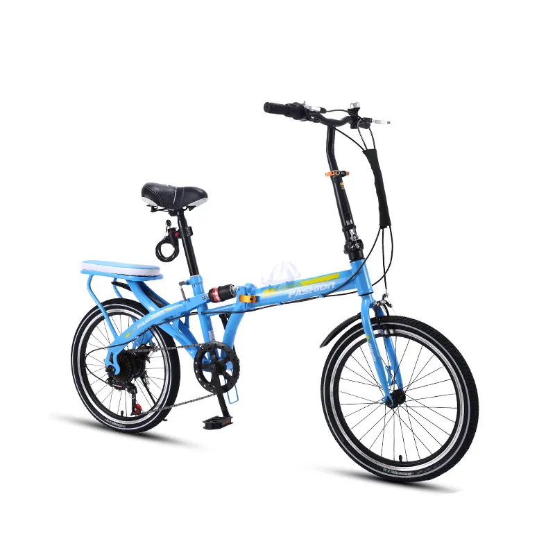 Folding Bicycle 16/20 inch Small Mini Ultra Light Portable Variable Speed Shock Absorption Adult Bike