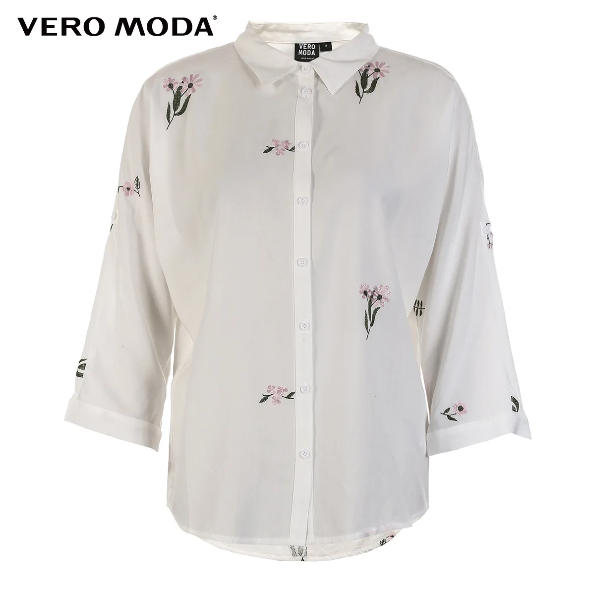 Vero Moda Новая женская цветочная вышивка 3/4 рукав летучая мышь блузка рубашка | 318331551