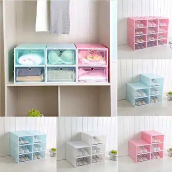 

3Pcs/Set Multifunction Detachable Clear Plastic Home Shoe Box Clothes Organiser Drawer Stackable Storage Box