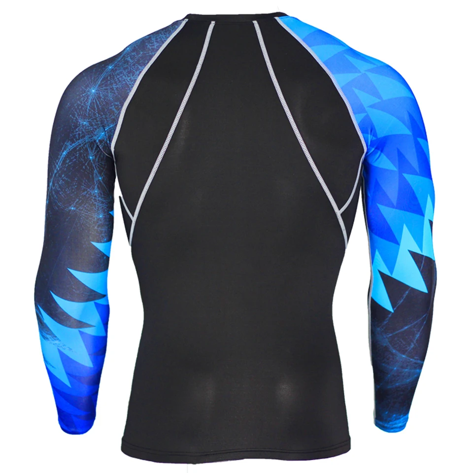 MASCUBE Для мужчин сжатия рубашки ММА Rashguard держать Фитнес с длинным рукавом базовый Слои кожу жесткой Вес подъема упругие Для мужчин s футболки