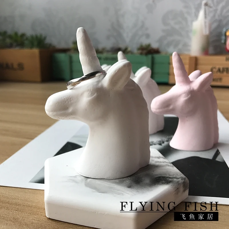 

PRZY Silica gel Silicone Mold Animal Molds Aroma Stone Mould Aroma 3D Unicorn Mold Candle Molds handmade Soap Mould