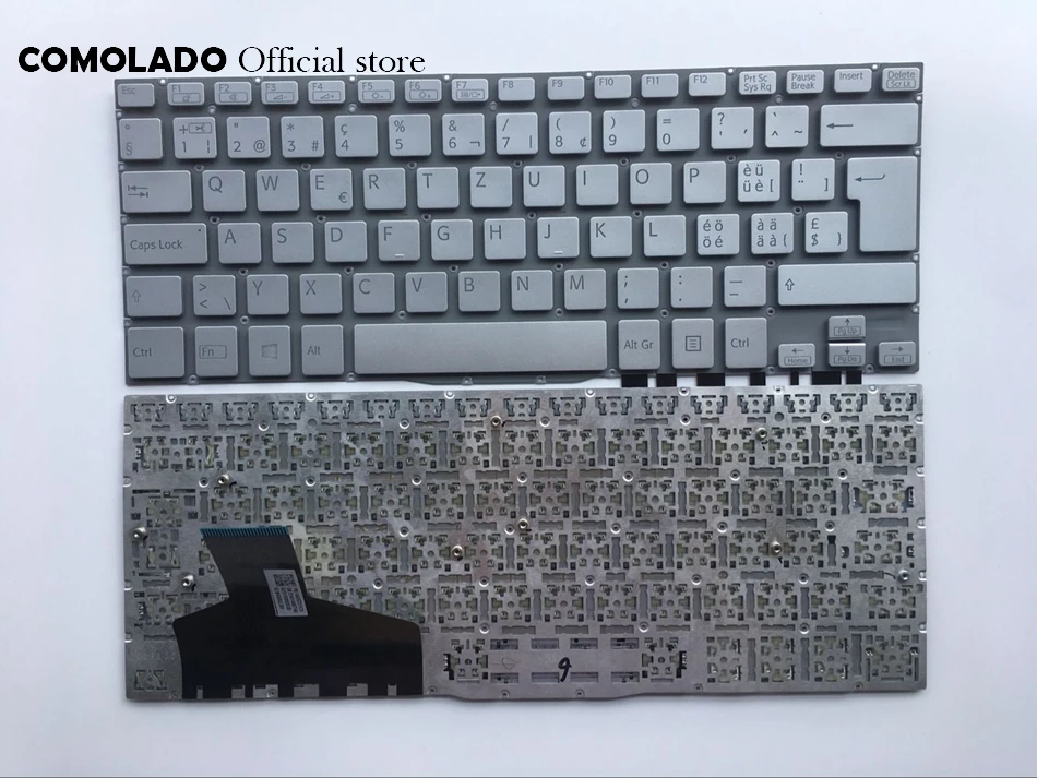 SW швейцарская клавиатура для Sony VAIO Fit 13 13A 13N SVF13 SVF13A SVF13N Серебряная Раскладка |
