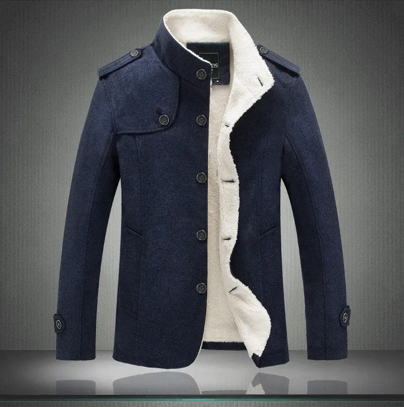Мужская повседневная брендовая куртка BOLUBAO, новинка, кашемировая ветровка, мужская верхняя одежда, летная куртка, мужские куртки, пальто - Цвет: Dark Blue