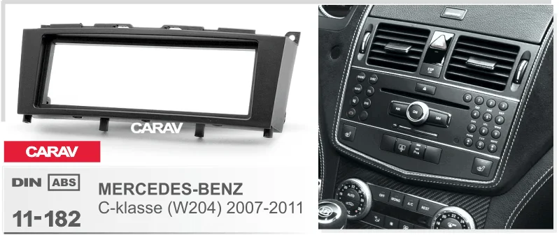 CARAV 11-182 Одежда высшего качества Радио панель для MERCEDES-BENZ C-klasse(W204) 2007-2011 рамка для DVD CD отделка Установка комплект