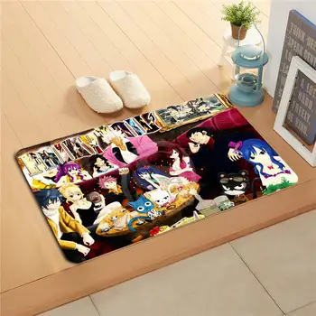 

F627m4 Drop Shipping Custom Anime fairy tail DoorMat Art Design Pattern Printed Floor Hall Bedroom Cool Pad Fashion Rug#2-h