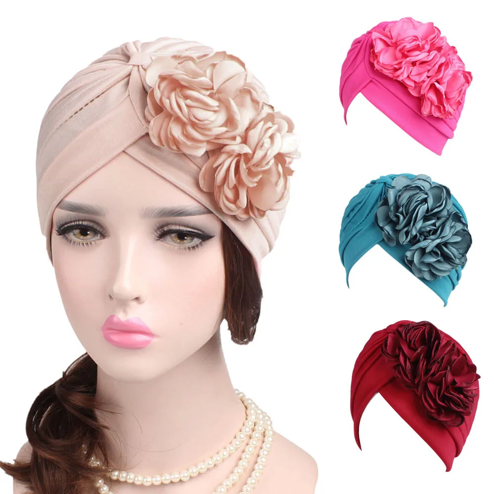 Women Ladies Boho Cancer Hat Beanie Scarf Turban Head Wrap Cap