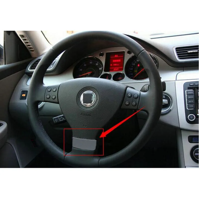 

STYO ABS Chrome Multifunction Steering Wheel Trim Cover For VW Golf Jetta MK5 Passat B6 Touran