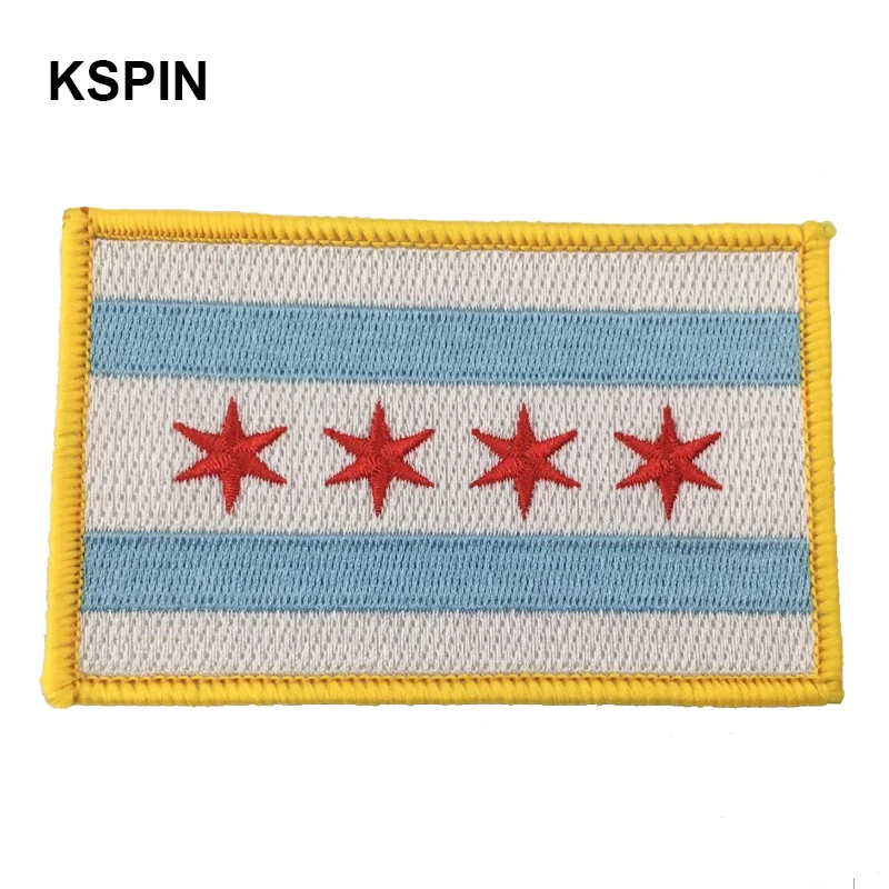 Chicago, llinois USA Flag patches embroidered flag patches national