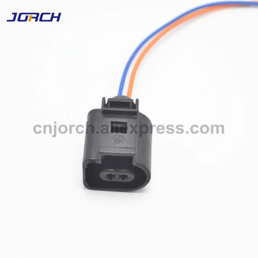 1 set 2pin Auto Electrical wire Harness Plug Wiring 1J0973702 for VW Audi A4 A6 A8 Q5 Q7 2004-2009 1J0 973 702