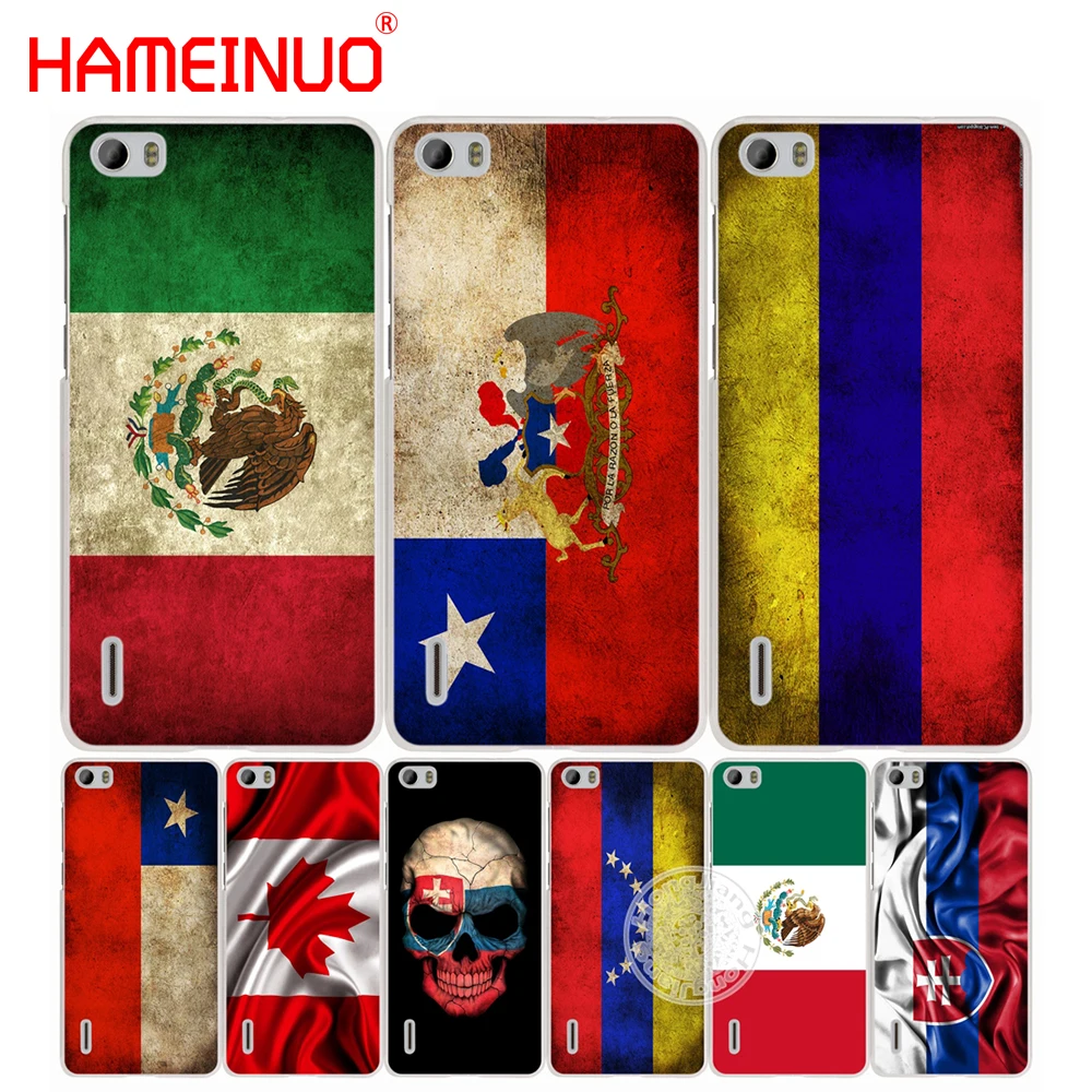 HAMEINUO Словацкий флаг Мексики Канады Чили Колумбии чехол для huawei honor 3C 4A 4X 4C 5X 6 7 8 Y3 Y5