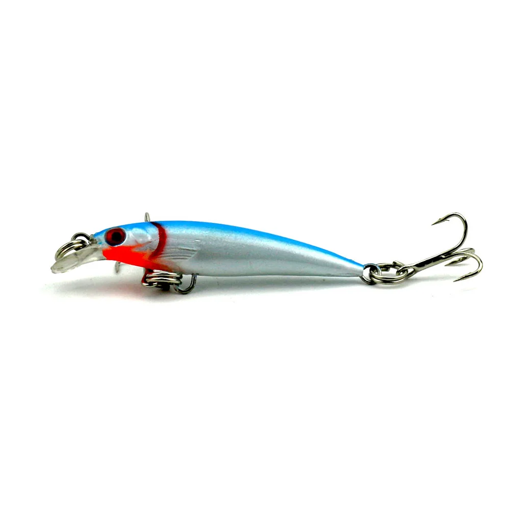 HENGJIA 8 шт. твердый воблер minnow кренкбейт 5 см 2 1 г 10 # крючки маленькие пластиковые