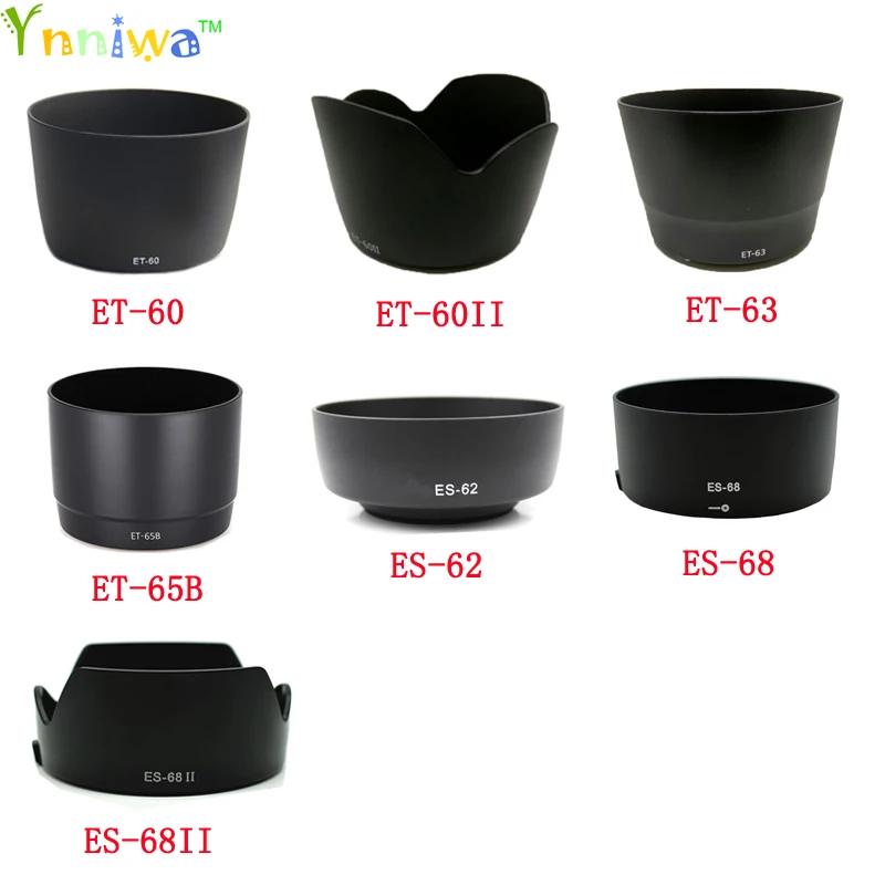 Camera Lens Hood para Canon, ET 60, ET 60II, ET 63, ET 65B, ES 62, ES