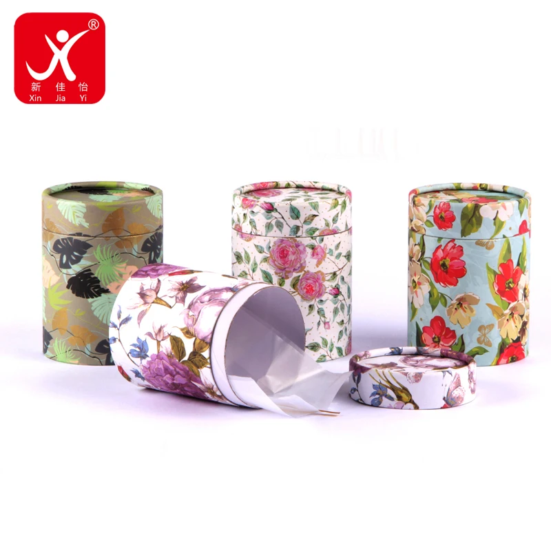 

Xin Jia Yi Art Flower Paper Storage Multifunction Portable Travel Round Shape High Quality Cheaper Price Tea Coffee Gift Cans