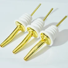 100 шт Новое прибытие Золото Цвет нержавеющей стали крышки бутылки спиртные напитки Вино pourer Пробка бутылки вина wen6454