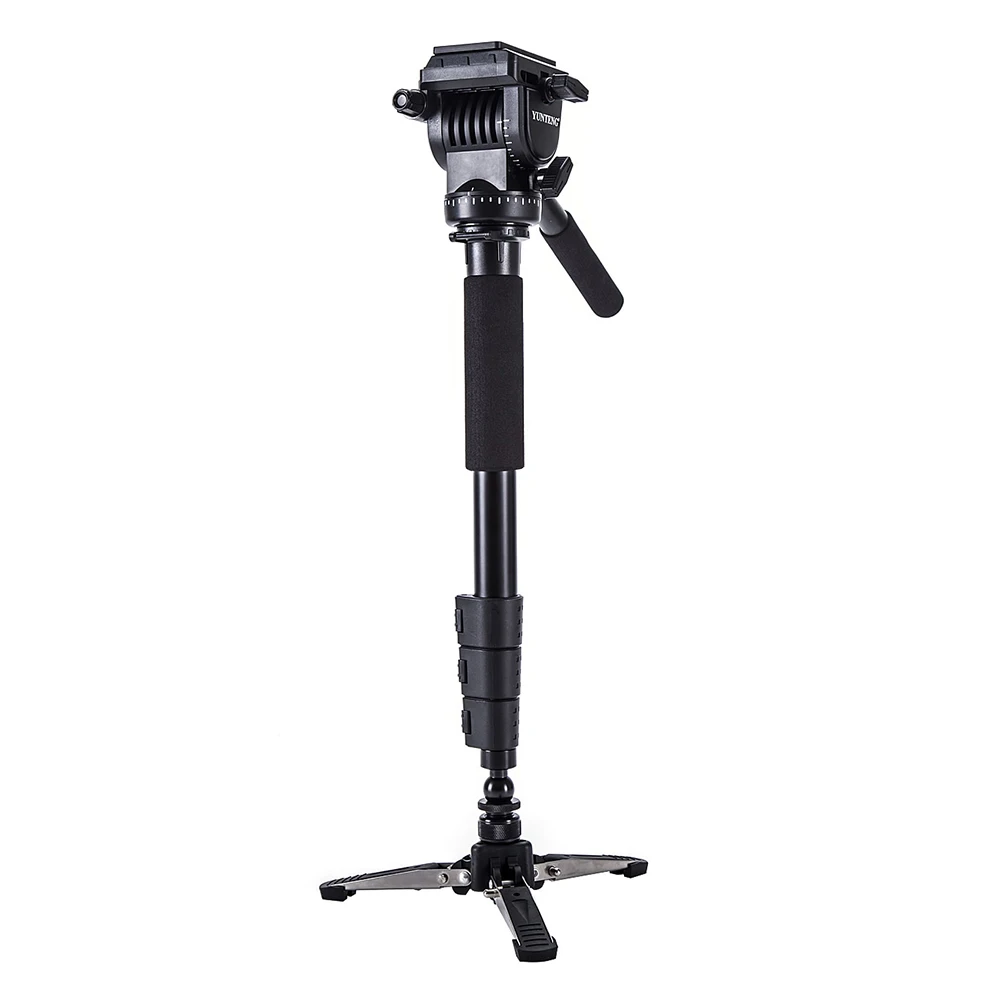 

YUNTENG VCT-588 Tripod Monopod Extendable Telescoping with Detachable Tripod Stand Base Fluid Drag Head for Camera Camcorder