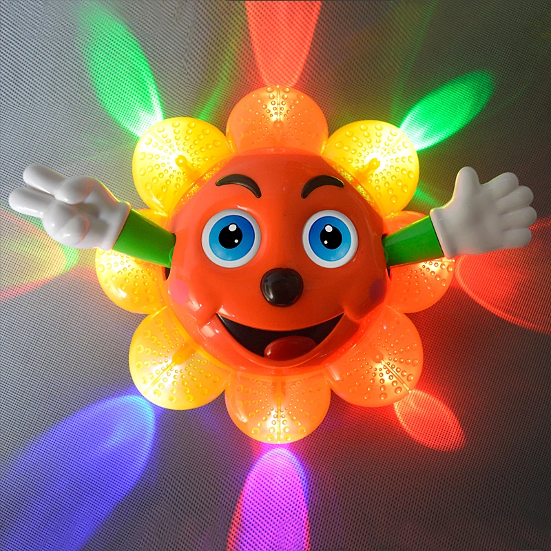 Детские игрушки Детские 3D освещения подсолнухи Электрический игрушка с музыкой и светом обучающие игрушки для детей подарки на Рождество