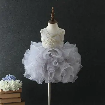 

2019 Baby Girls Lace Princess Formal Prom Dress Kids Girls Tutu Birthday Party Vestidos Children Christmas Tulle Ball Gown Q323