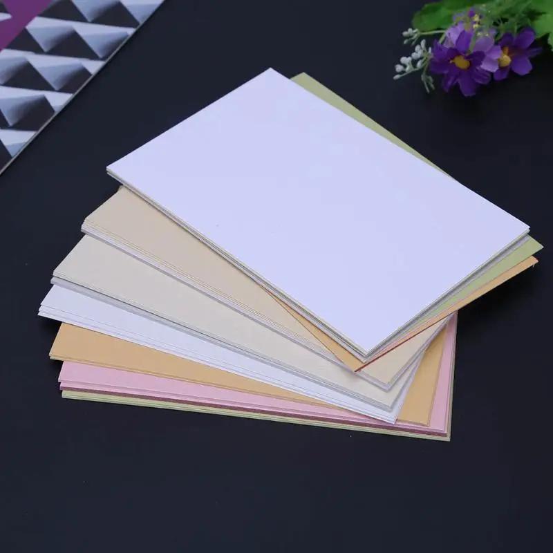  50pcs/pack Pearl Paper Hand Painted Card Paper Wedding Invitations Card Blank Paper Postcard Maker  - 32833160081