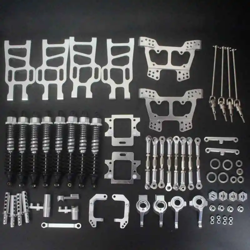 

Silver Unlimited HSP 1/10 monster truck 94111 94108 whole car metal upgrade kit 102010 102011 102012 106017 108019 108022 108004
