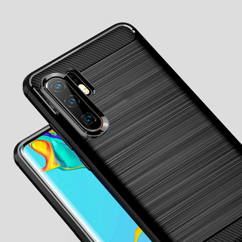 For Huawei P30 Pro Case Carbon Fiber Cover Shockproof Silicone Phone Case For Huawei P30/P 30 Pro Cover Full Protection Bumper