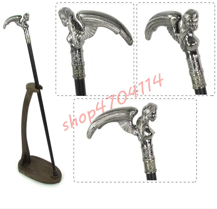 

Zinc alloy handle, all-metal stainless steel, angel beauty cane, handicraft, decorations, collections