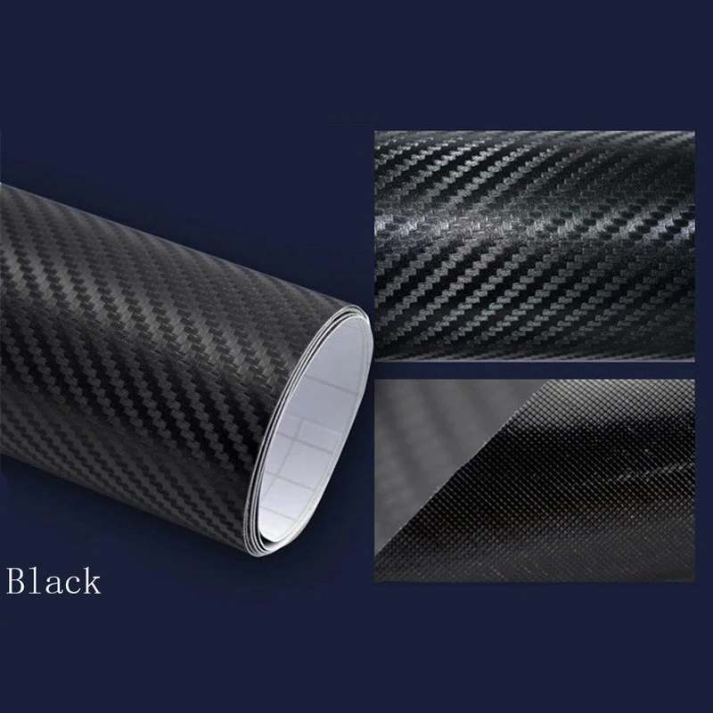 DIY 127*50cm 3D Waterproof Carbon Fiber Vinyl Car Wrap Sheet Roll Film Sticker Decal