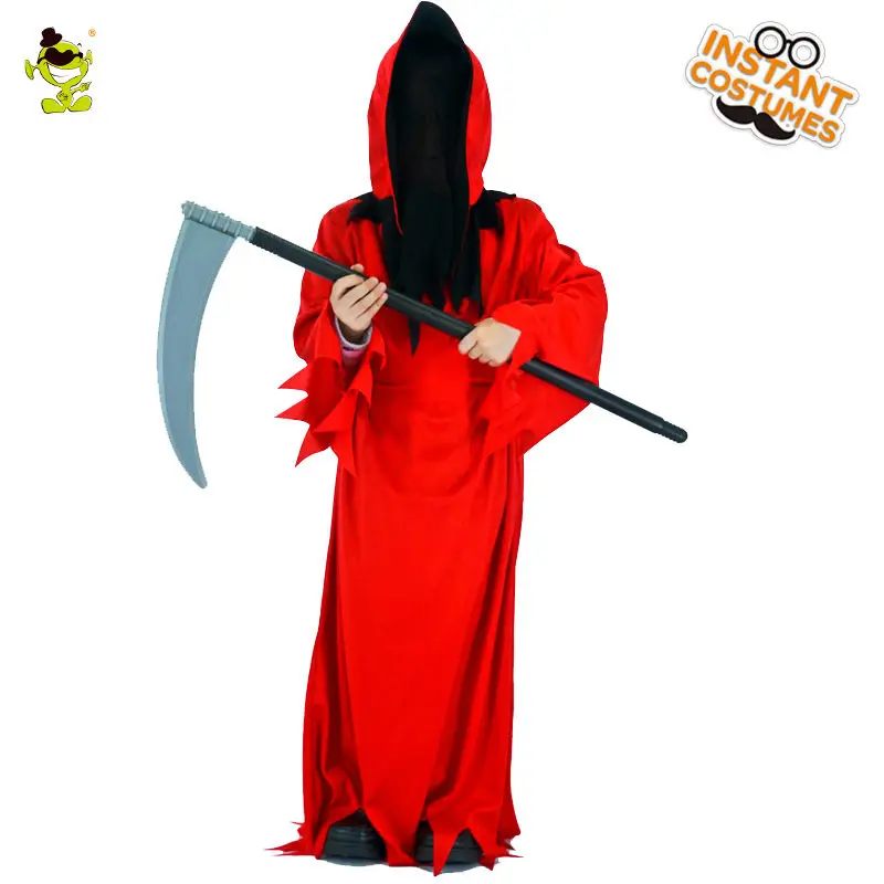 

Boys Scary Bloody Red Devil Costumes Halloween Masquerade Party Cosplay Fancy Dress Kids Horror Clothing For Carnival Party