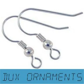 

500pcs Wholesale Silver plated French Wire Earring fish Hooks Plain coil ear wire Earrings EARWIRE