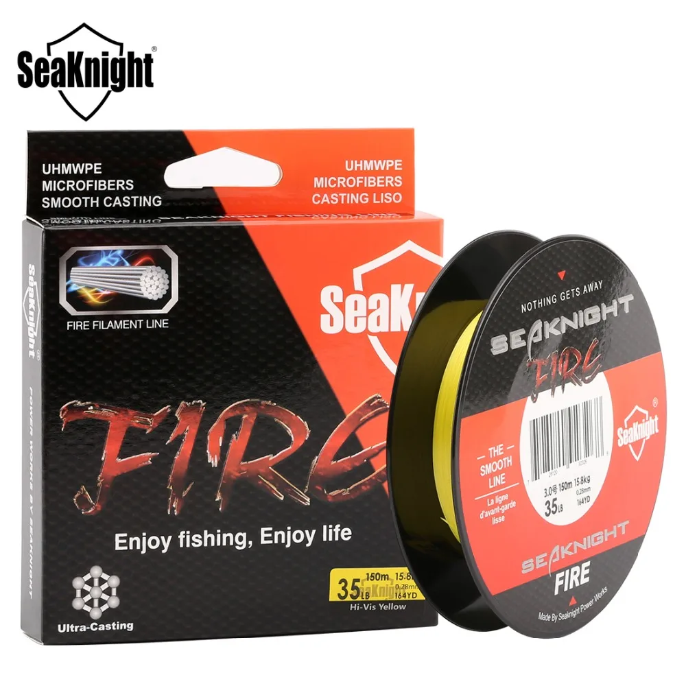 

SeaKnight FIRE Fishing Line 150M Ultra-Casting Smooth Super PE Line Floating Line Super Sensitivity 6-40LB