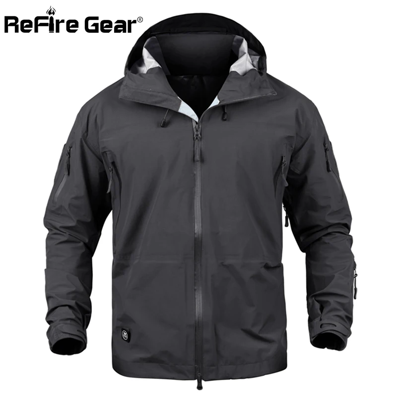 Мужская тактическая куртка ReFire Gear водонепроницаемая камуфляжная армейская с