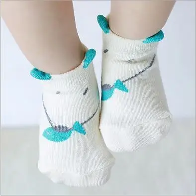 Демисезонный детские напольные носки; Socks1 пара БЕЛЫЙ хлопкового нижнего белья с рисунком медведя Носки для новорожденных детей, платье принцессы для маленьких девочек, носки - Цвет: AS PICTURE