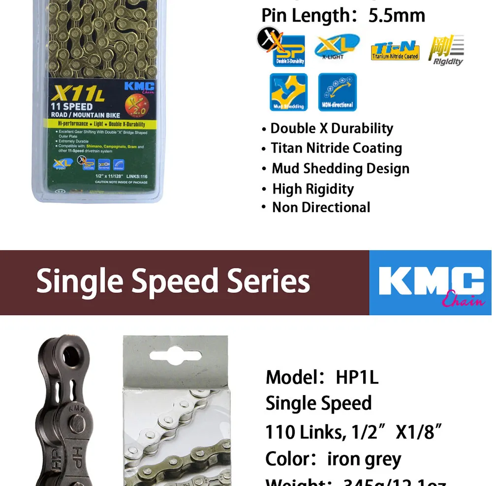Excellent KMC X11 X10 Bicycle Chain 9S 10S 11S Bicycle Chain 116L With Original box and Magic Button for Mountain/Rod Bike Bicycle Parts 21 Excellent KMC X11 X10 Bicycle Chain 9S 10S 11S Bicycle Chain 116L With Original box and Magic Button for Mountain/Rod Bike Bicycle Parts 21