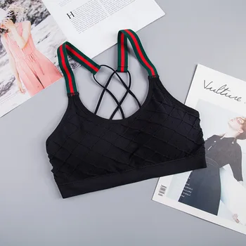 

SVOKOR Beauty Back Cross Fitness Bra Seamless Gathering Shockproof Women Bra Running Sweat Breathable Bra