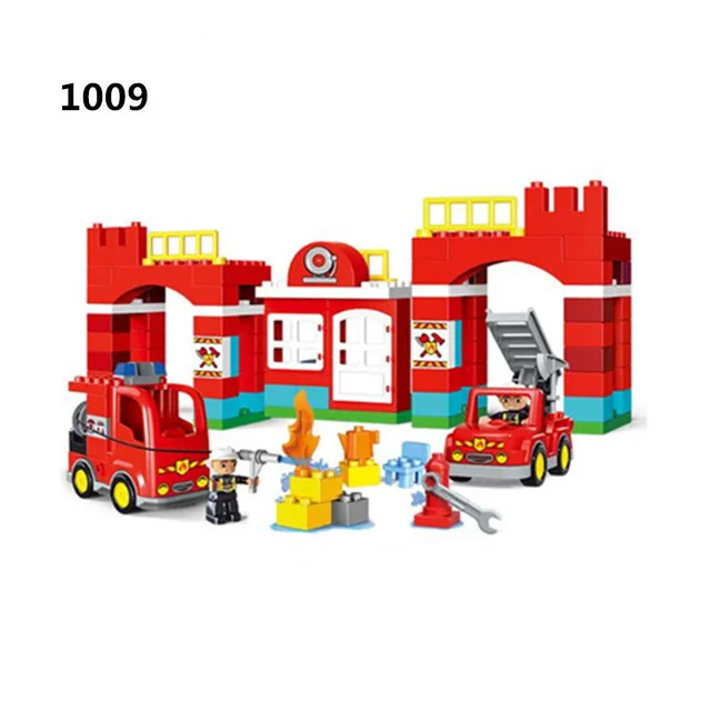 90 шт. городской пожарный отдел пожарные строительные блоки для грузовиков Развивающие игрушки для детей совместимый Duploed подарок для детей - Цвет: no original box