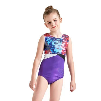 

Gymnastics suits girls camouflage color matching diamonds love shape body suit ballet dance practice clothes Girls