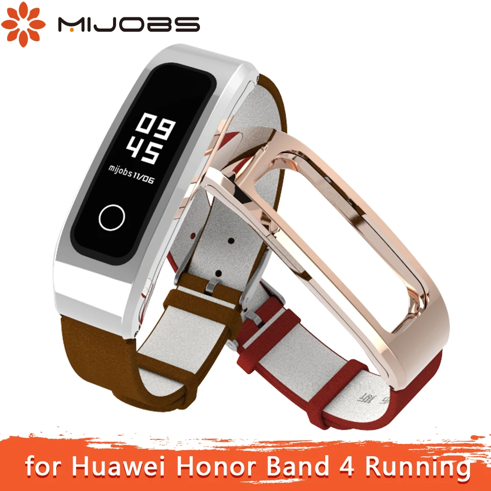 Ремешок для бега Mijobs for Honor Band 4 ремешок из натуральной кожи Huawei смарт браслет