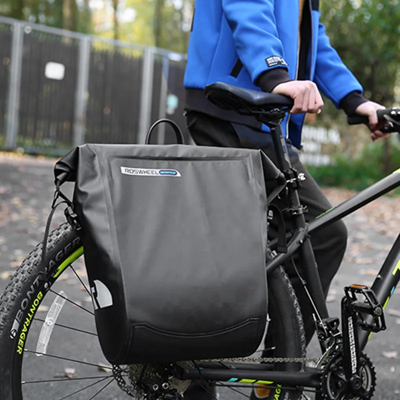 20L Bicycle Rear Rack Bags Full Waterproof PVC MTB Road Bike Camel Bag Large Trunk Cycling Pannier Single Shoulder Bag BG0086 (12)