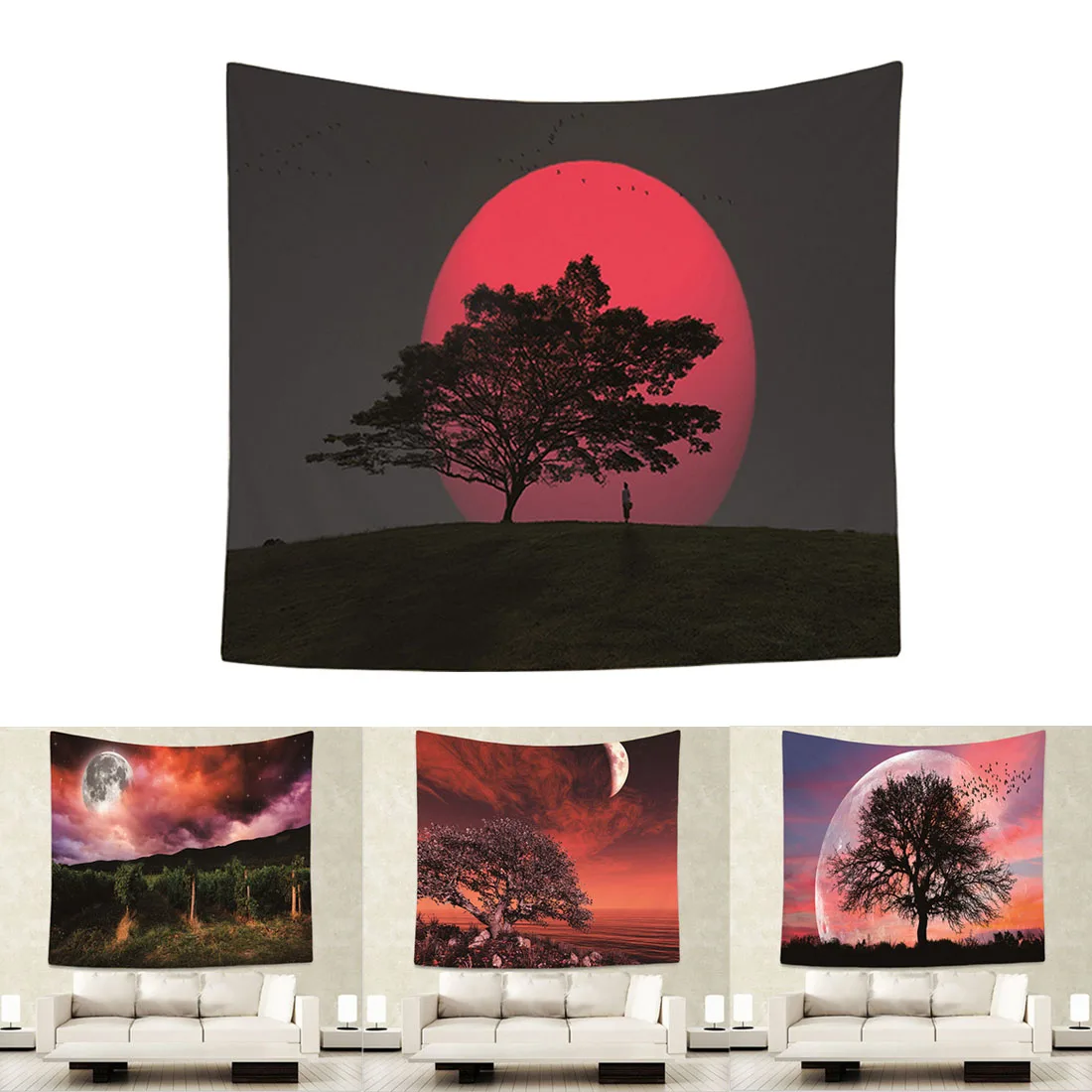 

Night Sky Nature Sunshine Wall Tapestry Home Decorations Wall Hanging Forest Starry Night Tapestries For Living Room Bedroom