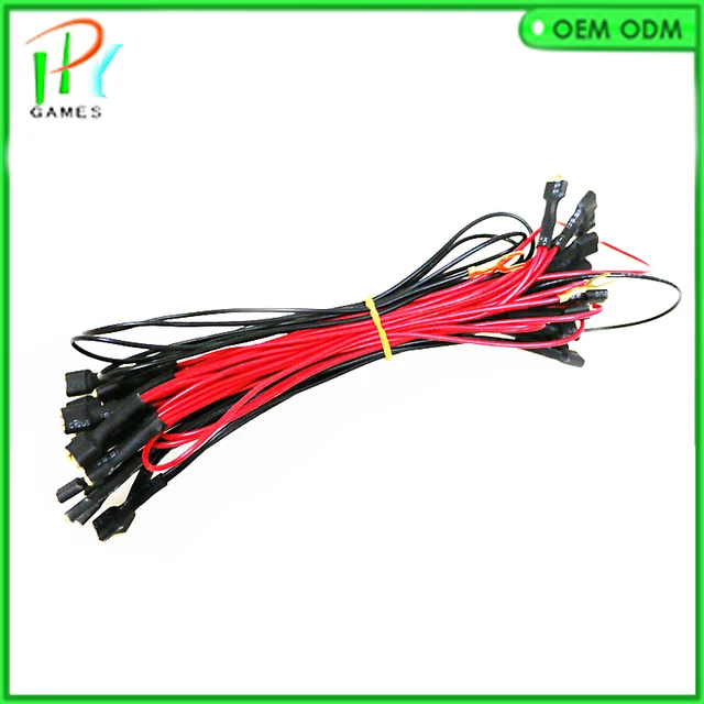 arcade led push button 12v cable 6 3mm terminal wire harness in coin LED USB Cable arcade led push button 12v cable 6 3mm terminal wire harness