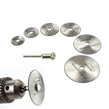 

HSS Rotary Tool Accessories Woodworking Circular Saw Blades Kit Set Fits Dremel 1/8" Mandrel Mini Cutting Disc for Wood Carving