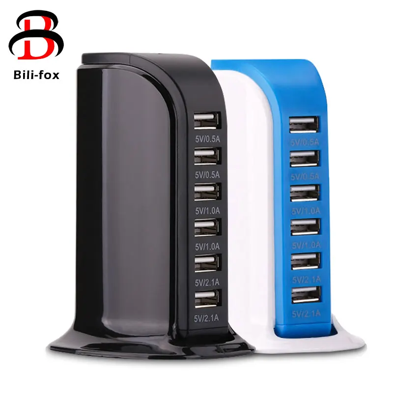 

Multi USB Charger 6 Ports charger dock desk New Charging Station Base Dock Universal fast Travel Wall Socket EU US AU UK Plug