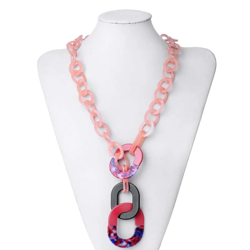 Женское акриловое ожерелье BOJIU длинное с цепочкой NK1030 2019|long necklace|fashion necklacenecklace