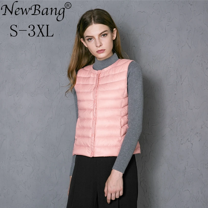 NewBang Women Vest Ultra Light Down Vests Portable Sleeveless Female