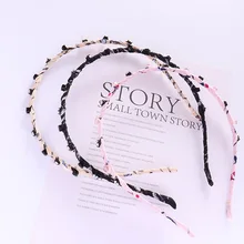 1 шт. повязки для женщин простая повязка для головы трехмерных площади Кристалл Цветочные ткани Обруч Ручной работы женский головной убор G0408