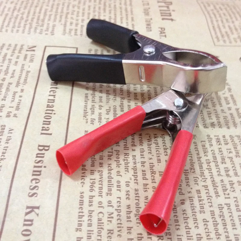 10pcs Alligator Clips 5A Belt Sheathed Test Holder Battery Folder 75mm