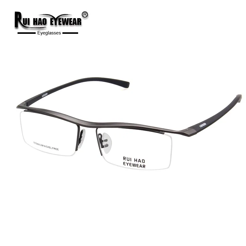 

4 Color Prescription Eyeglasses Frames Titanium Eyeglasses Half Rimless Spectacles Glasses Eyewear Frames Goggles oculos