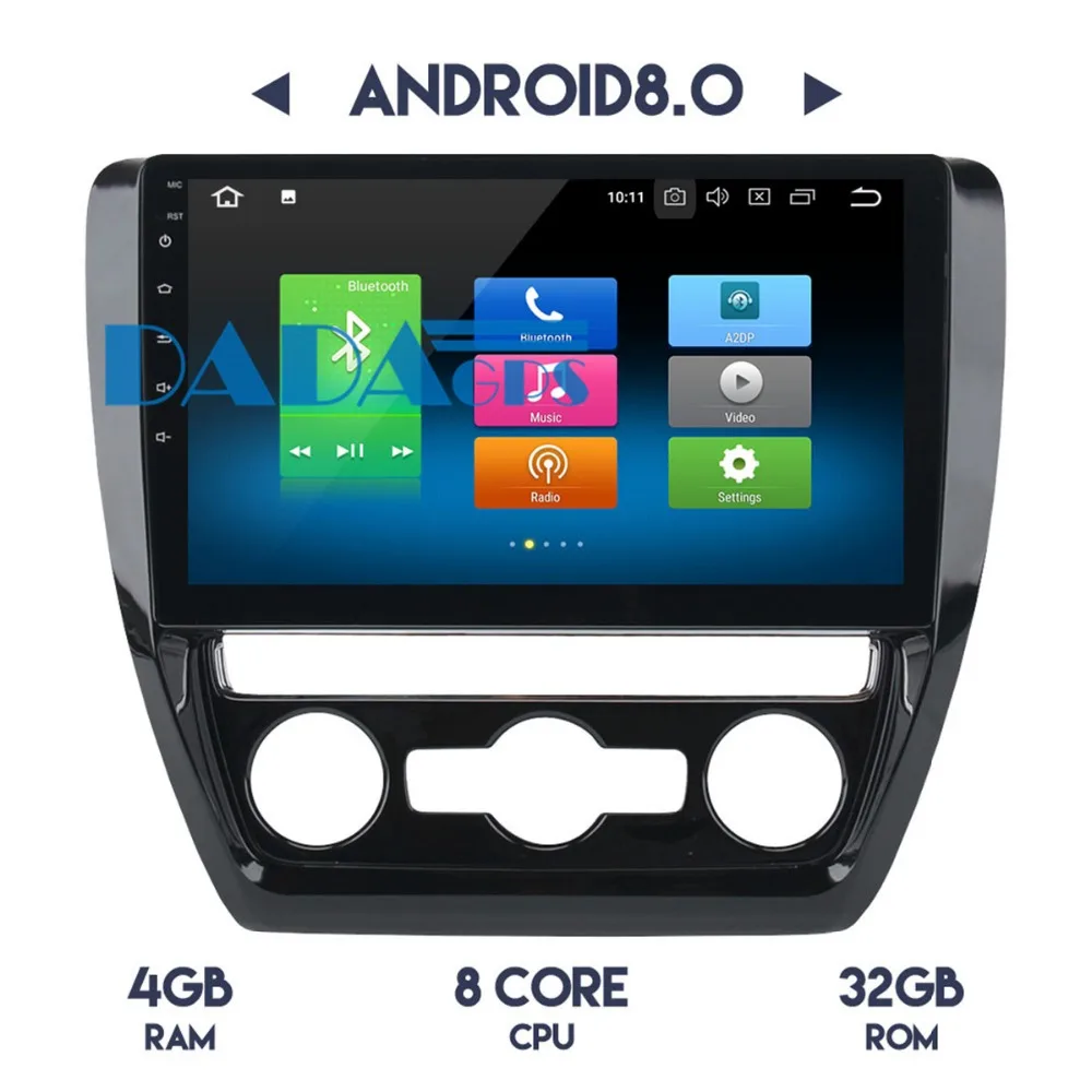 Автомагнитола на Android 8 0 с восьмиядерным процессором GPS навигацией для Volkswagen VW Jetta