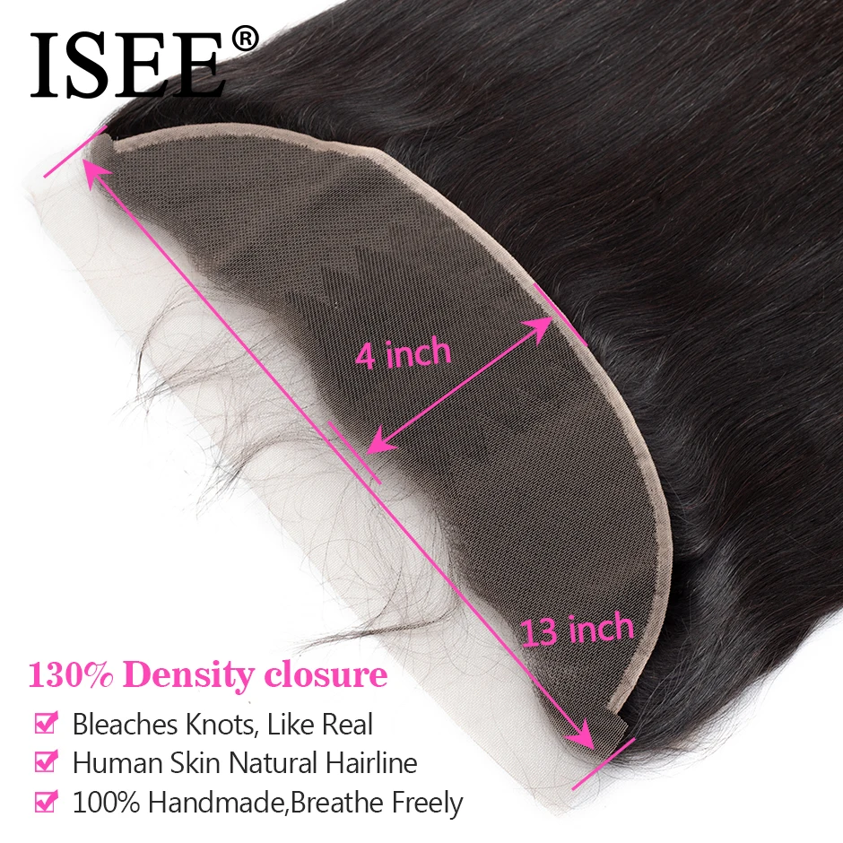 US $71.00 Isee Hair Peruvian Straight Frontal Lace Closure 134 Ear To Ear Free Part Closure 130 Destiny Remy Human Hair