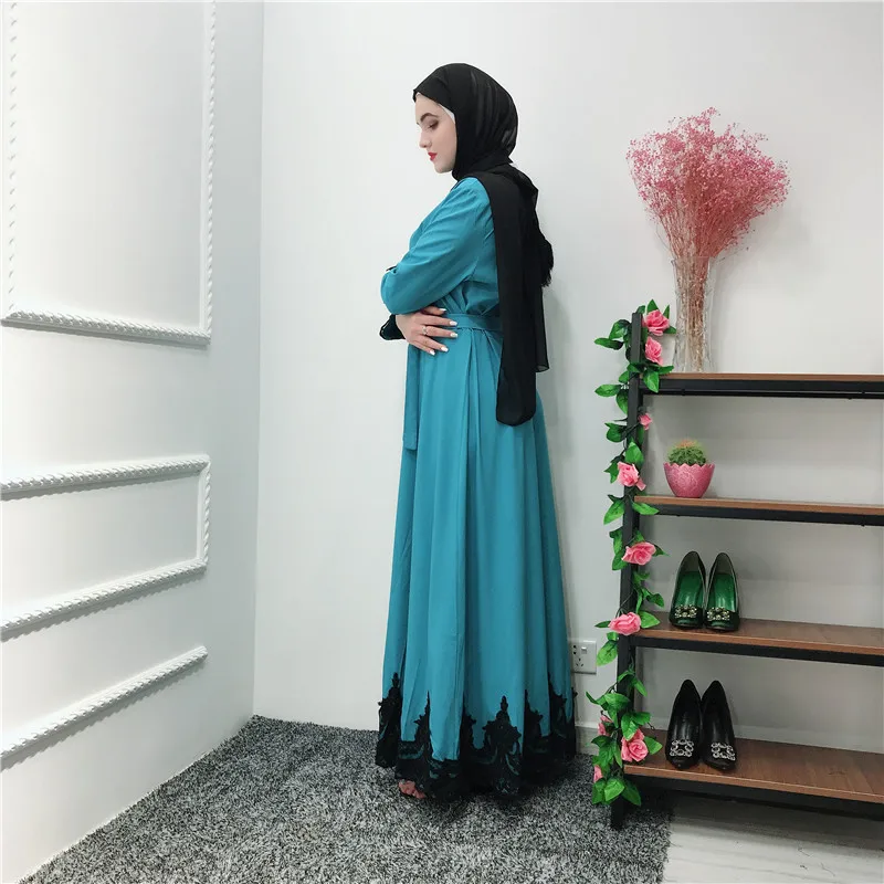 Элегантный женский Восточный халат из марокена Катара Elbise Турецкая мусульманская одежда Кафтан Дубай abaya кимоно халат мусульманское