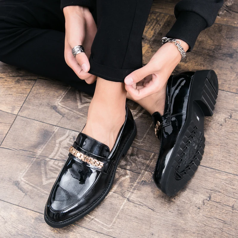 hombre mocassins luxury brand dress shoes wedding party loafers men driving shoes (38)
